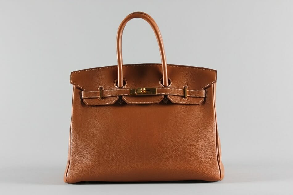 HERMES COGNAC HANDBAG