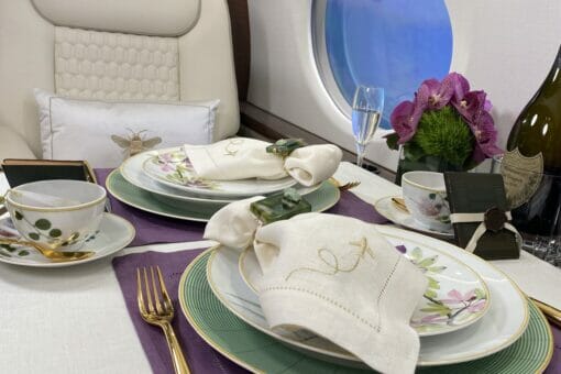 international jet interiors 1 International Jet Interiors X SFERRA Summer Soiree at 40,000 Feet - EAT LOVE SAVOR International Luxury Lifestyle Magazine